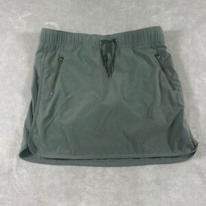 Athleta Trekkie Skort Womens Small Green Hiking Athletic Skirt Zipper Pockets